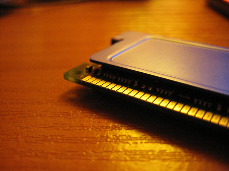 close-up of a memory module
