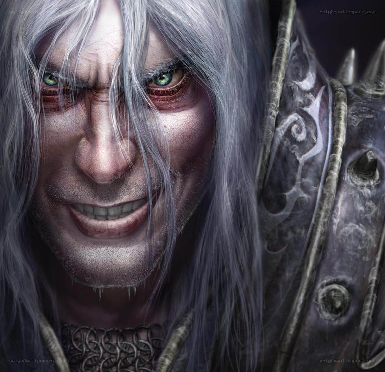close-up of a menacing character