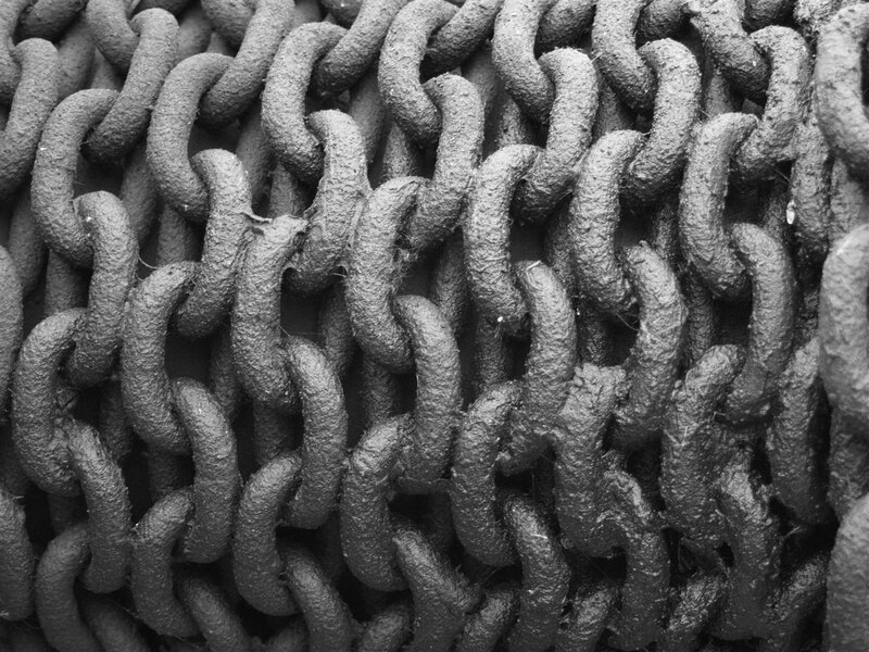 close-up of a metal chain