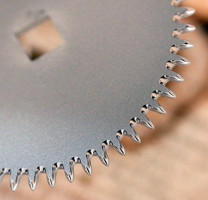 close-up of a metal gear