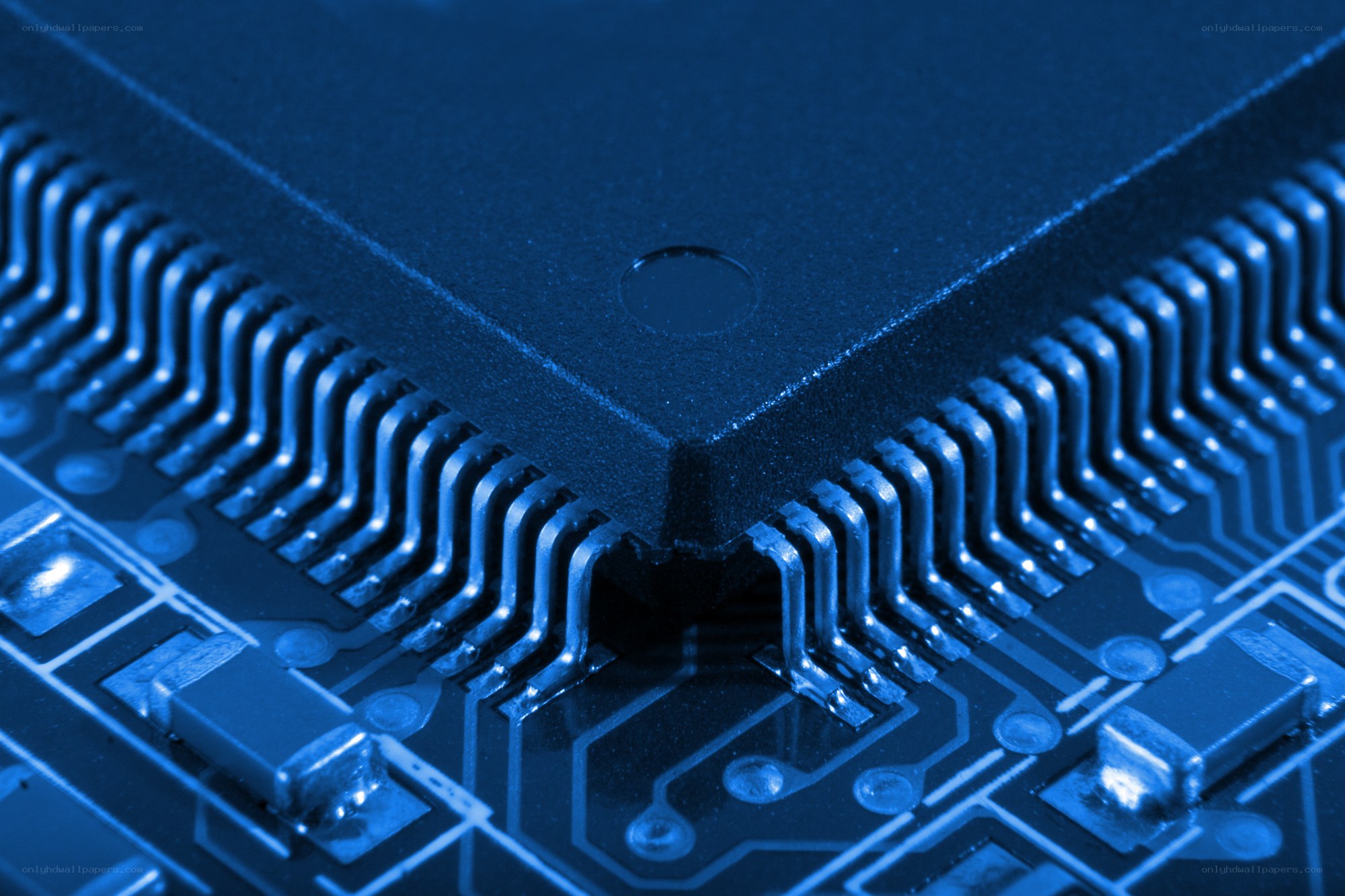 Close-up of a microchip