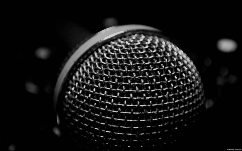 Close-up of a Microphone — Black