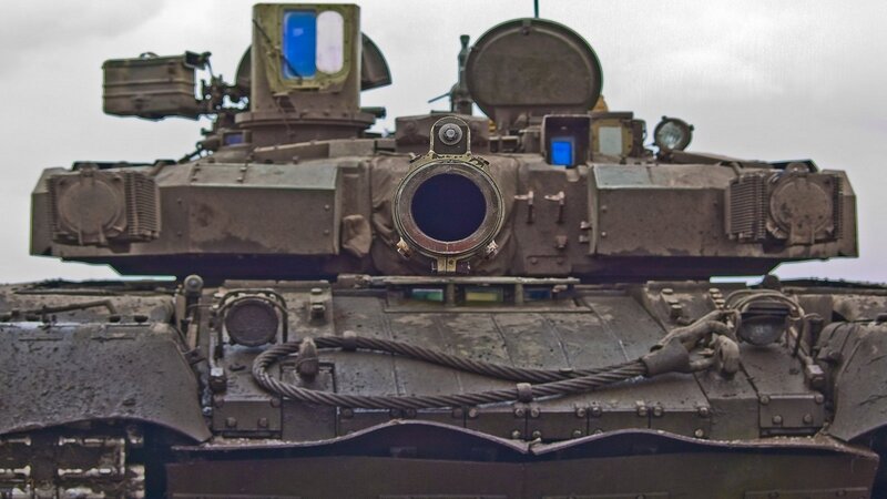 Close-up of a military tank