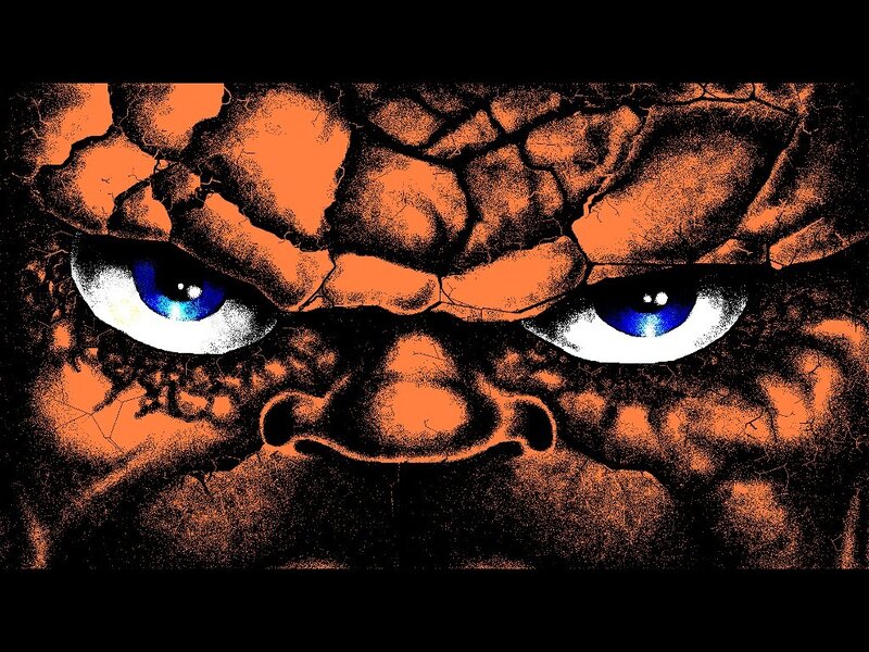 close-up of a monster's face