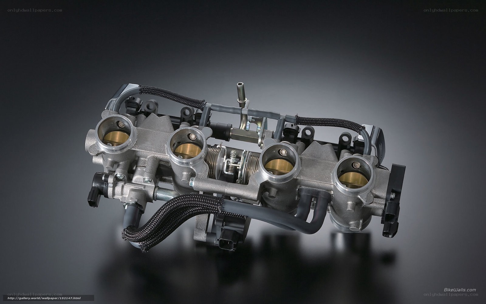 close-up of a motorcycle carburetor