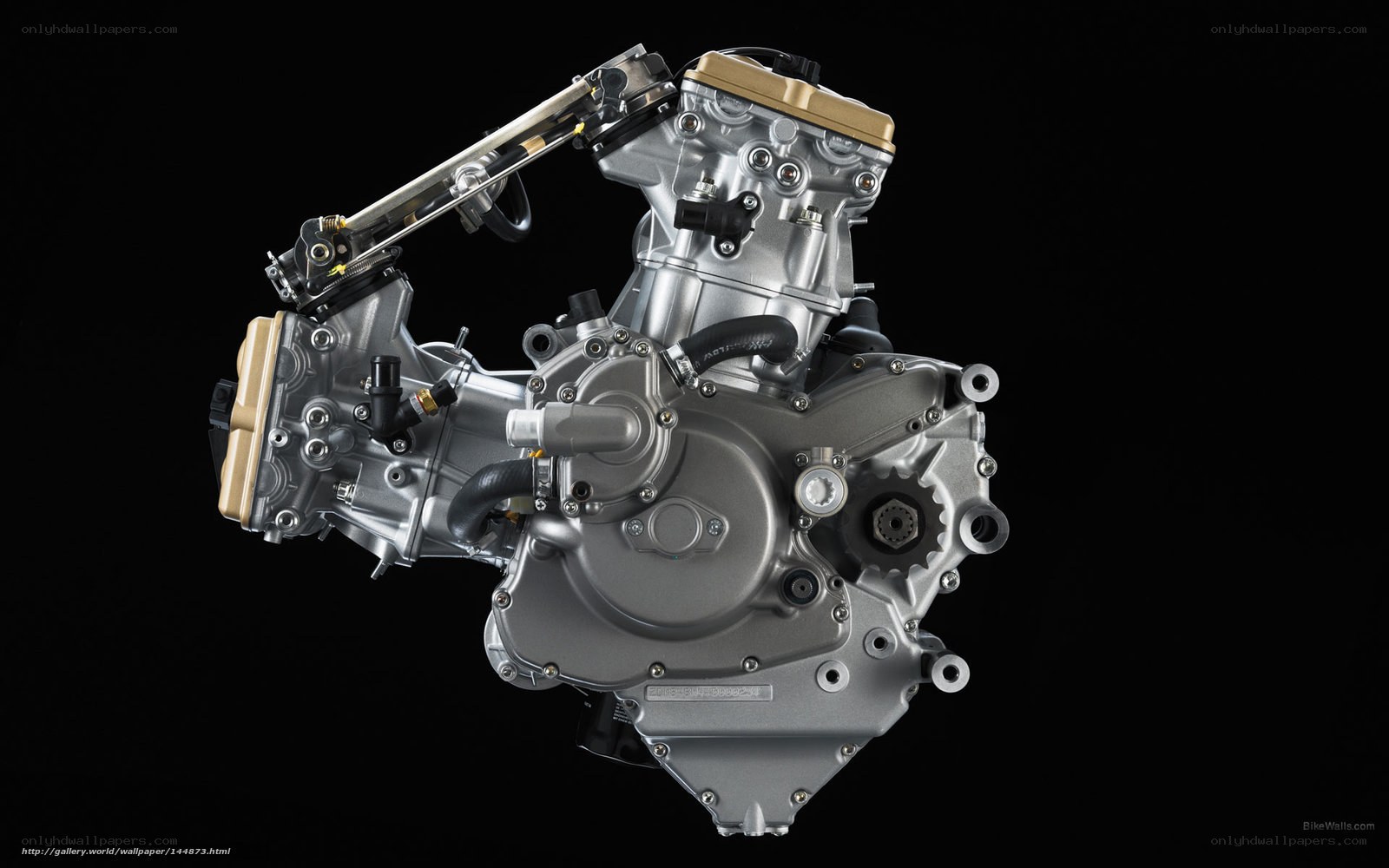 Close-up of a motorcycle engine