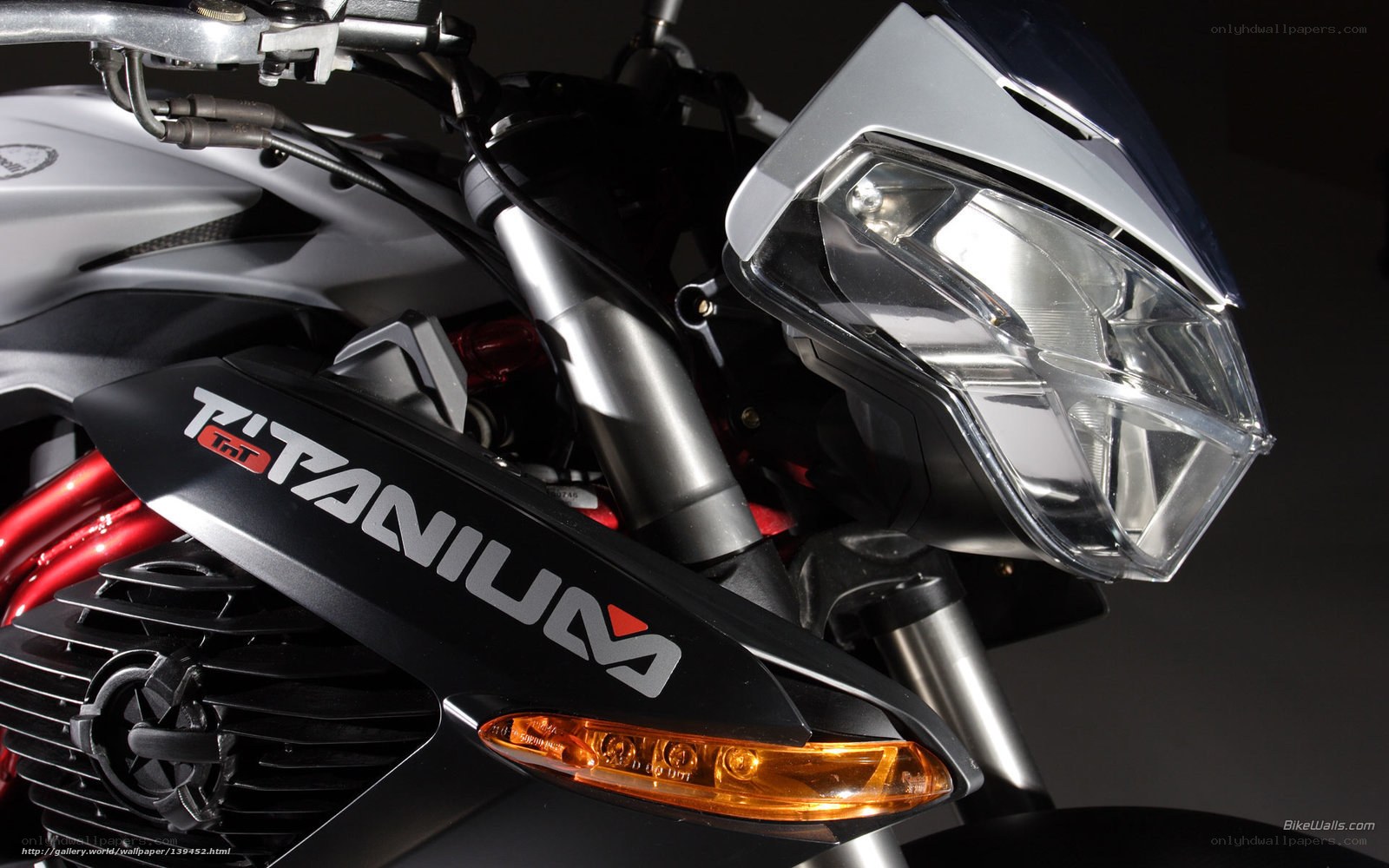 Close-up of a motorcycle front
