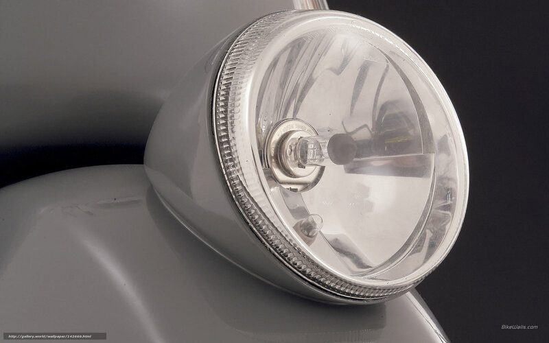 Close-up of a motorcycle headlight