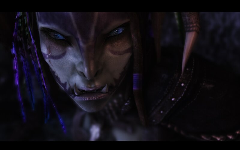 close-up of a night elf