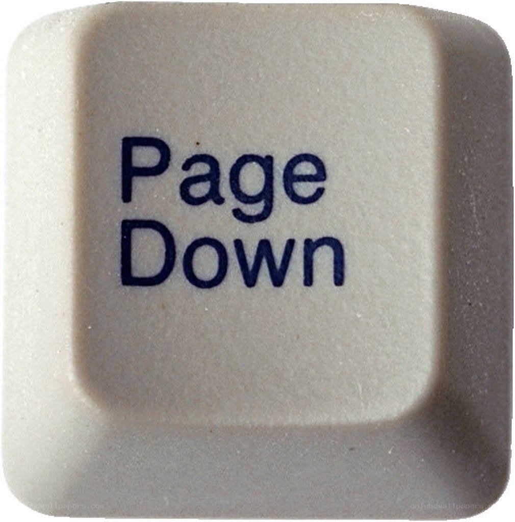 close-up of a page down key