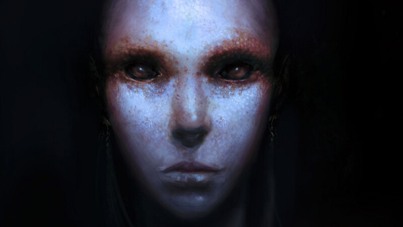 Close-up of a Pale Face — White