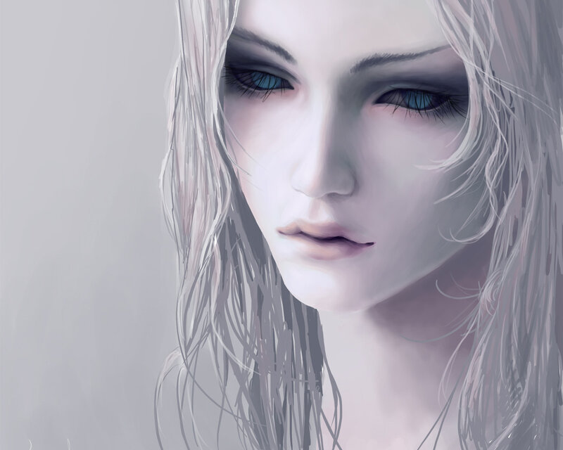 Close-up of a Pale Figure