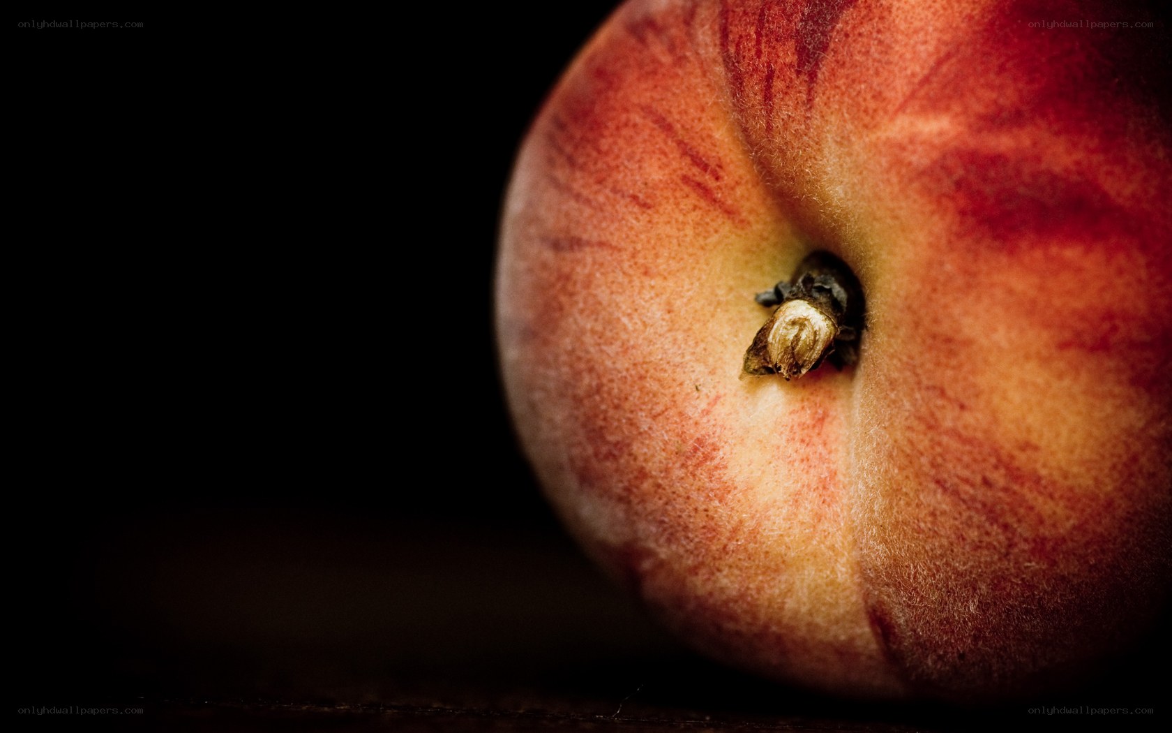close-up of a peach