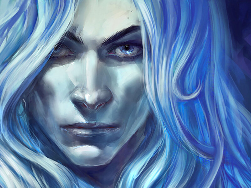Close-up of a Person — Blue