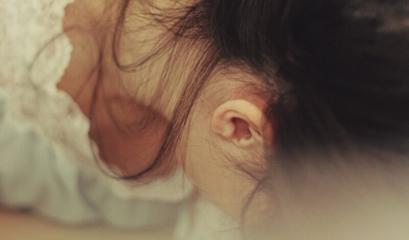 close-up of a person's ear