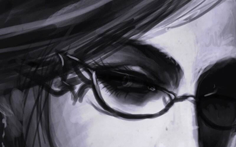 Close-up of a Person's Eye — Black, Dramatic