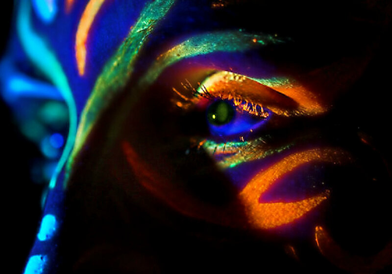 Close-up of a Person's Eye — Blue, Dramatic