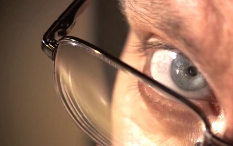 close-up of a person's eye