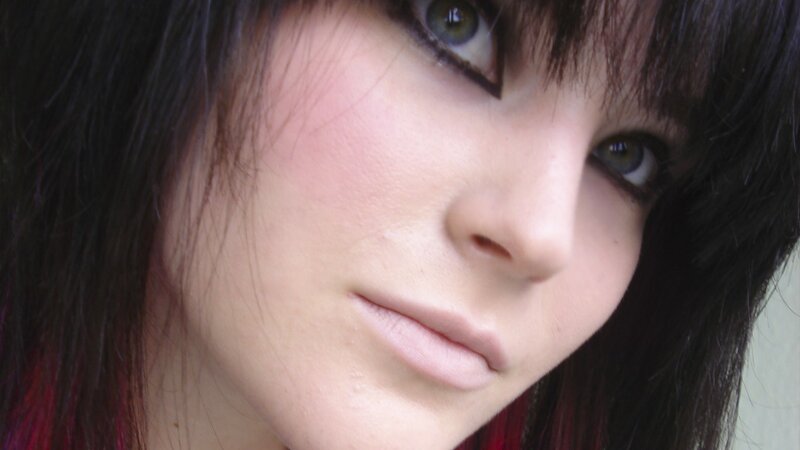 close-up of a person's face