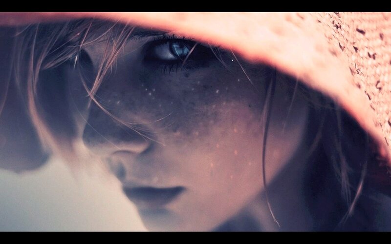 close-up of a person's face