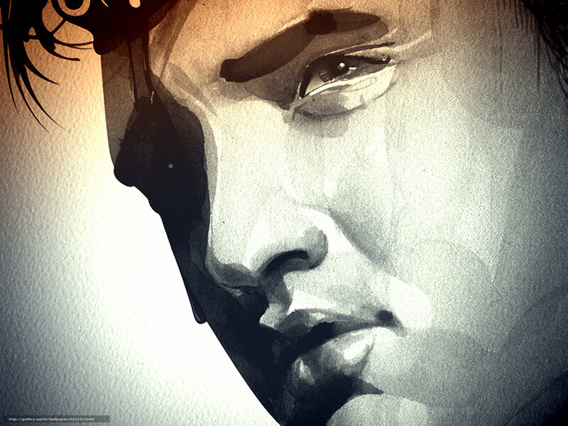 Close-up of a Person's Face — Black, Dramatic, Digital Art, Eye