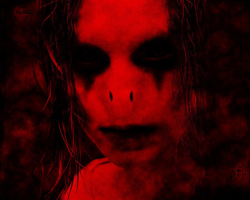 Close-up of a Person's Face — Red