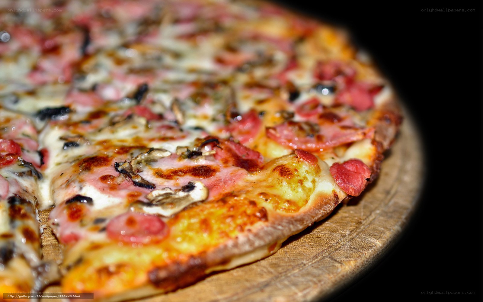 close-up of a pizza