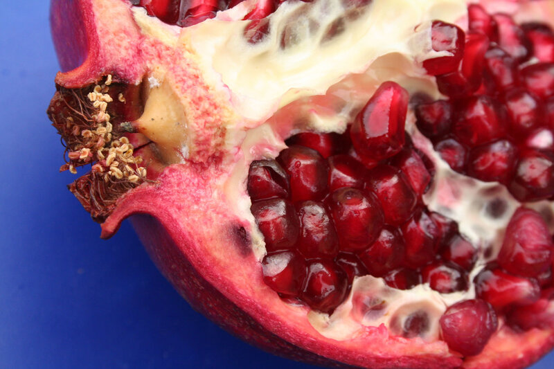 close-up of a pomegranate