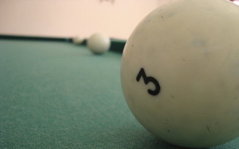 Close-up of a pool ball
