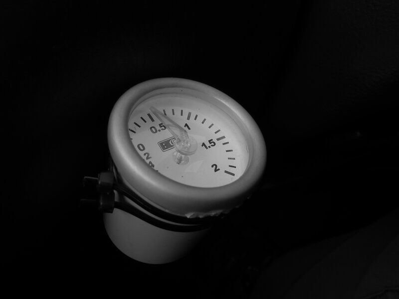 close-up of a pressure gauge