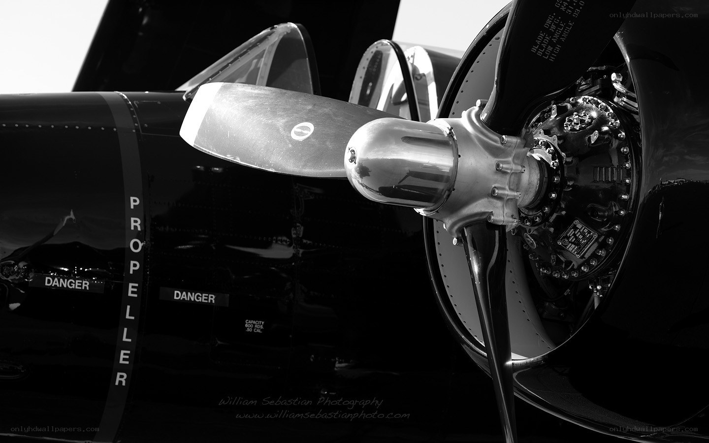 Close-up of a propeller plane