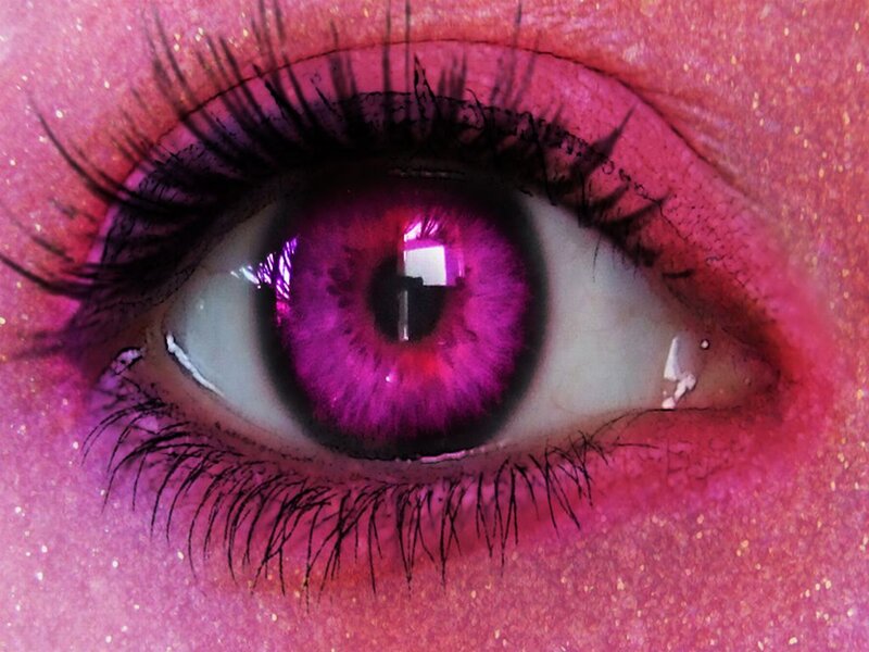 Close-up of a Purple Eye — Dramatic, Digital Art