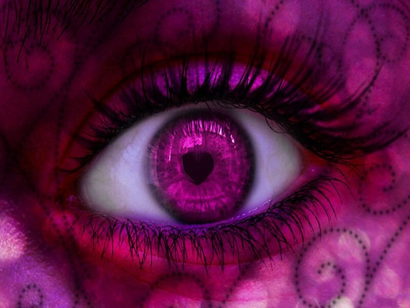 Close-up of a Purple Eye — Dreamy