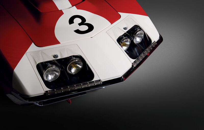 Close-up of a race car front