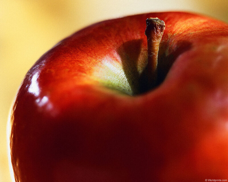 close-up of a red apple