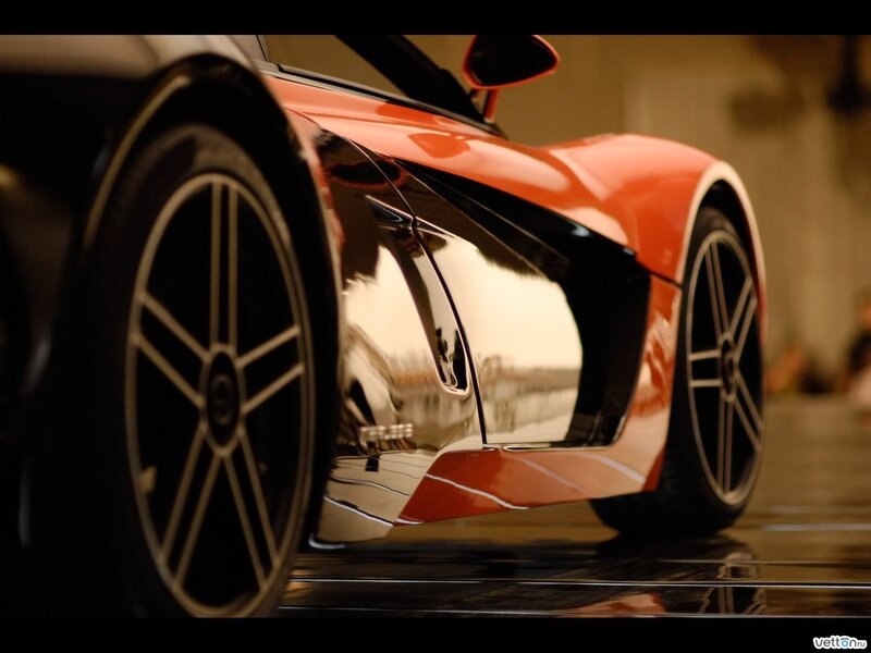 close-up of a red sports car