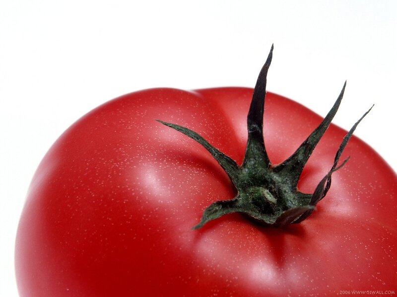 close-up of a red tomato