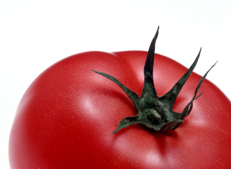 close-up of a red tomato