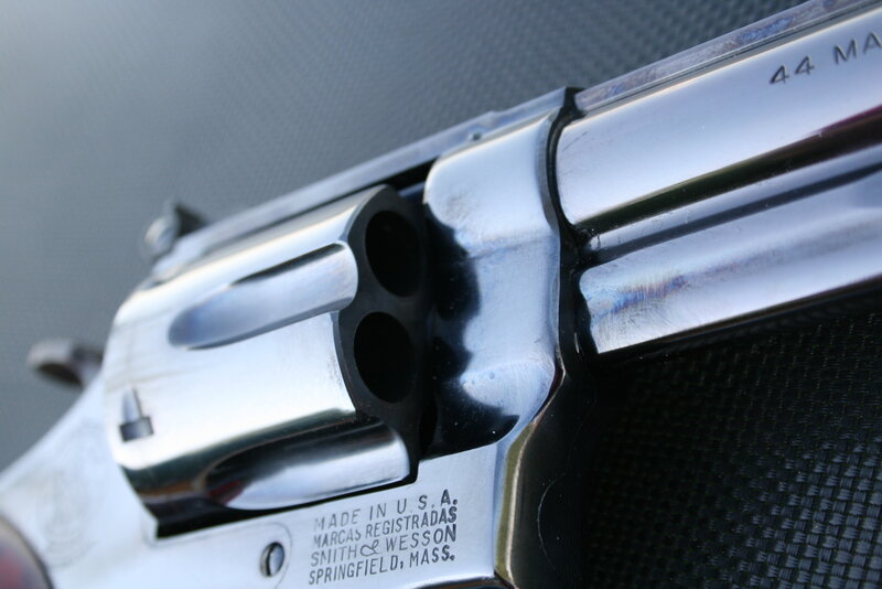 close-up of a revolver