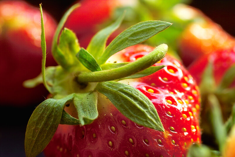 Close-up of a ripe strawberry