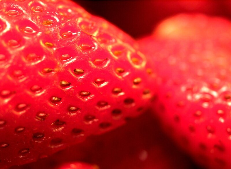 Close-up of a ripe strawberry