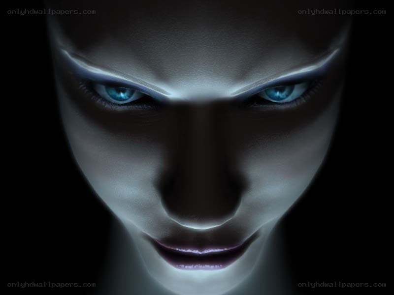 close-up of a robotic face