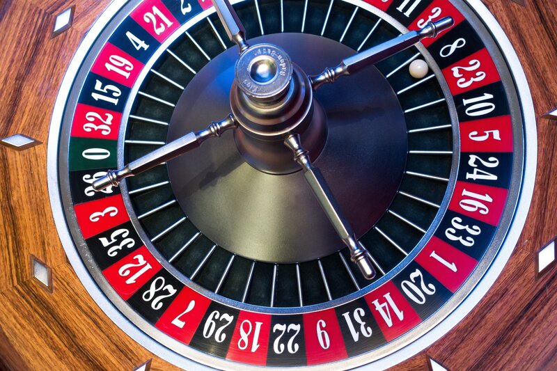 Close-up of a roulette wheel