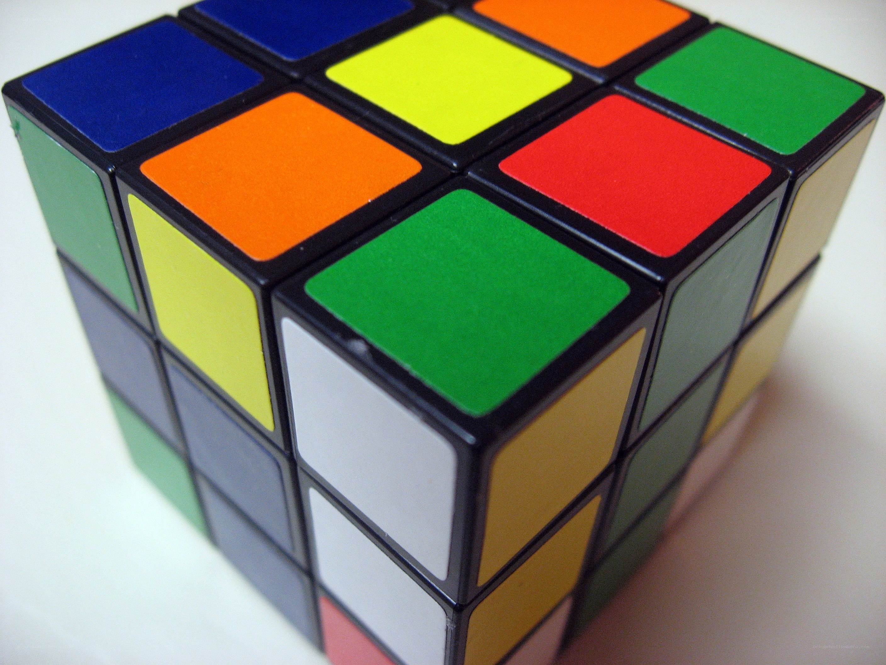 close-up of a Rubik's cube