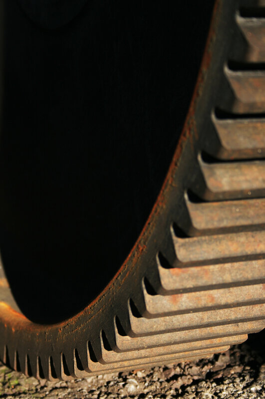 close-up of a rusty gear