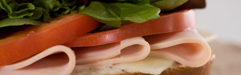 close-up of a sandwich
