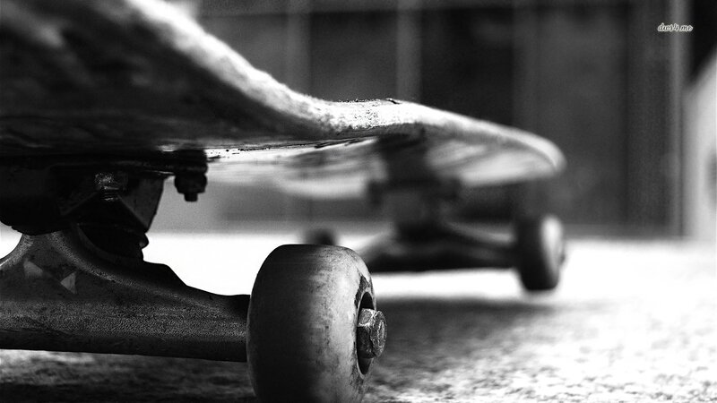 close-up of a skateboard