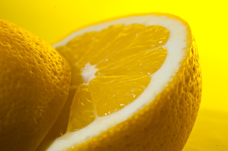 Close-up of a sliced orange