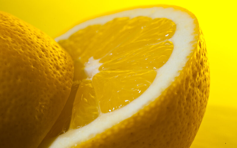 Close-up of a sliced orange