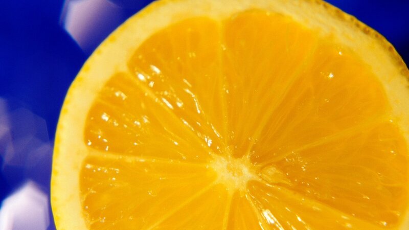 close-up of a sliced orange
